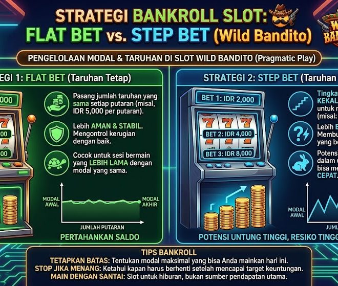 Strategi Bankroll & Flat Bet vs Step Bet di Slot Wild Bandito (Pragmatic Play)